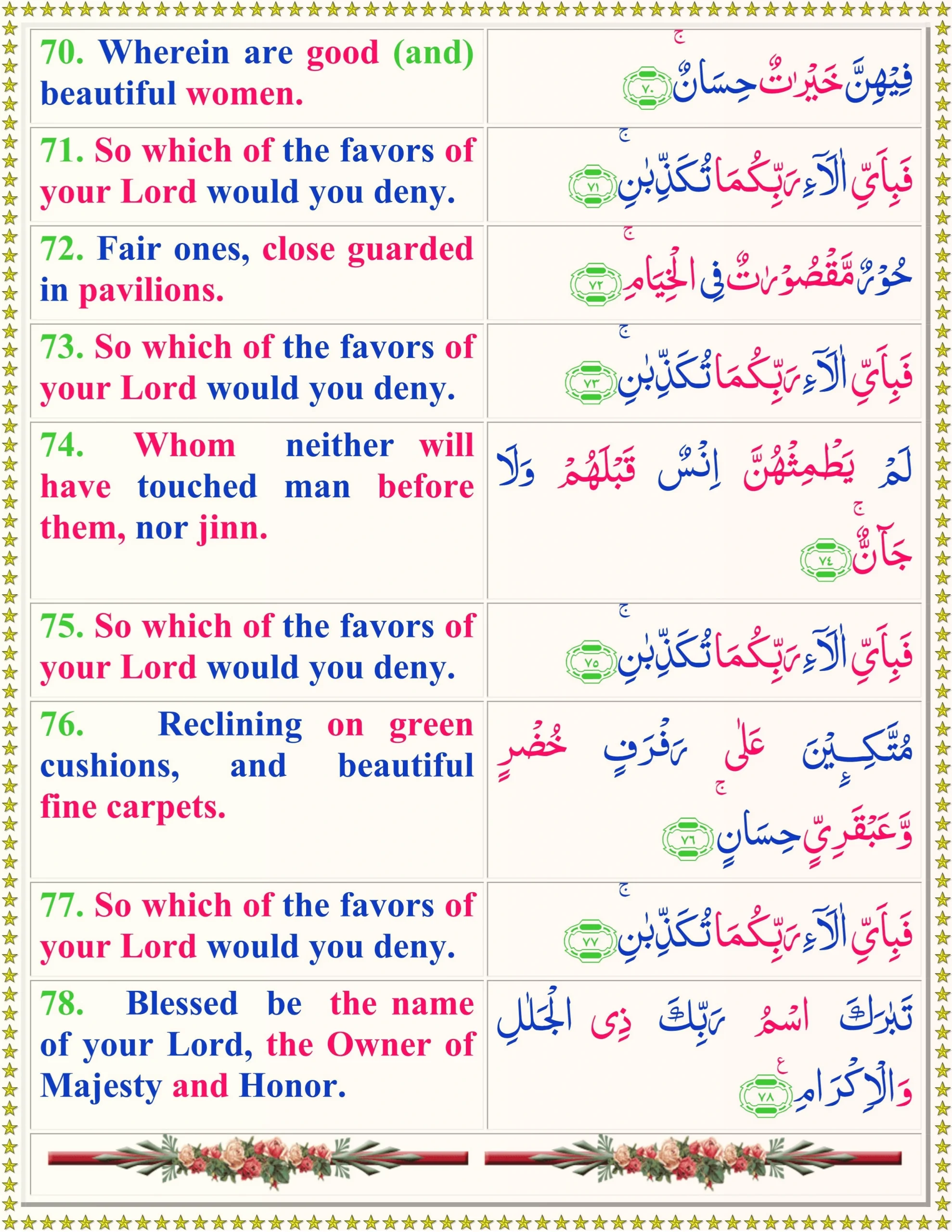 Surah Rahman in English Translation 9 surah rahman translation in english